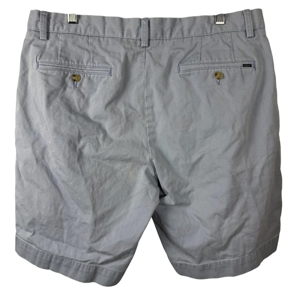 Polo Ralph Lauren Chino Shorts Men 36 Light Blue Classic Fit 9 Inch Cotton Golf
